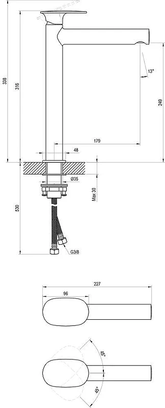 Смеситель для раковины Ravak Spring SG 015.10WHM X070567 цвет Белый
