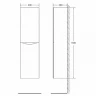 Шкаф пенал BelBagno Fly-Marino 40 R FLY-MARINO-1500-2A-SC-BO-P-R подвесной Bianco Opaco МДФ / ЛДСП