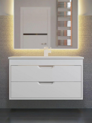 Тумба под раковину Uperwood Modul 80 2930205252 подвесная цвет Белый матовый