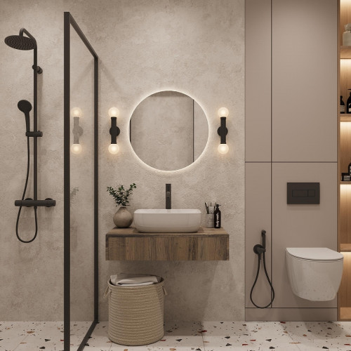 Тумба под раковину ЗОВ Токио 100 T100ATC1 подвесная цвет Древесина Аттик