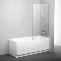 Шторка на ванну Ravak Pivot PVS1-80 79840C00Z1 профиль Хром  стекло Transparent