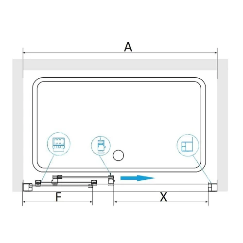 Душевая дверь RGW Classic CL-111 110 410911111-11 профиль Хром стекло прозрачное