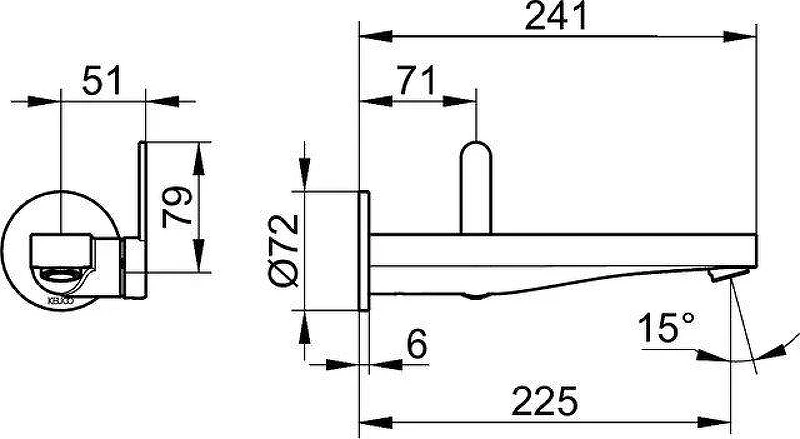 Смеситель для раковины Keuco IXMO Flat 59516371301 цвет Черный матовый