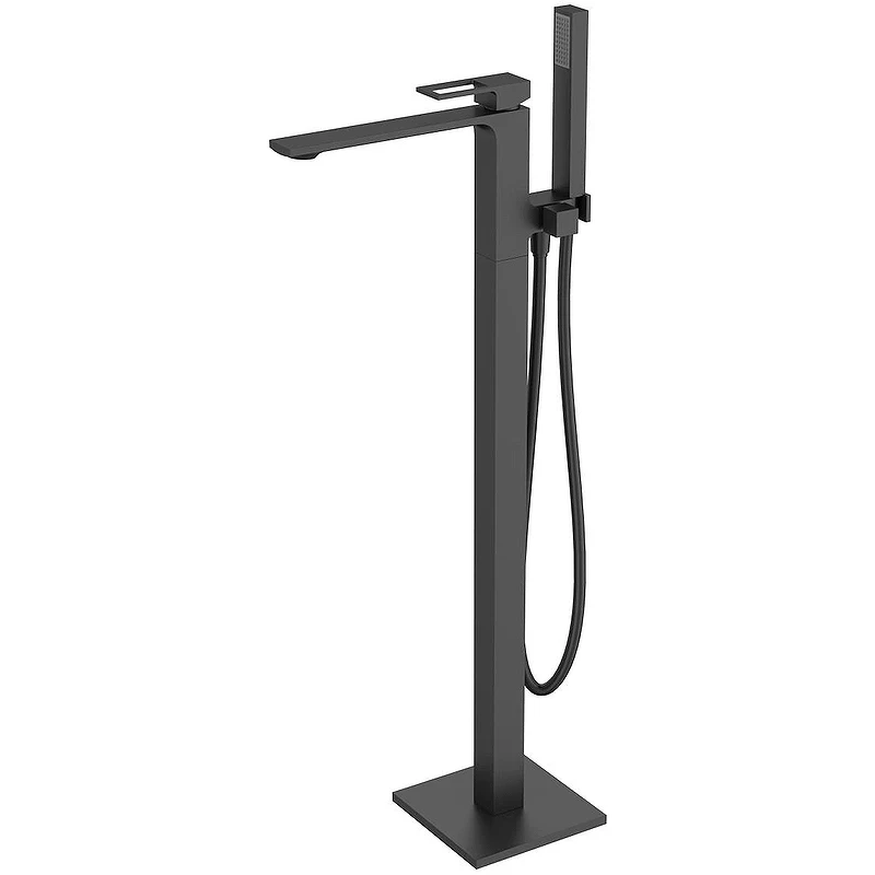 Смеситель для ванны BelBagno Luce LUC-FMT-NERO Черный матовый латунь на пол