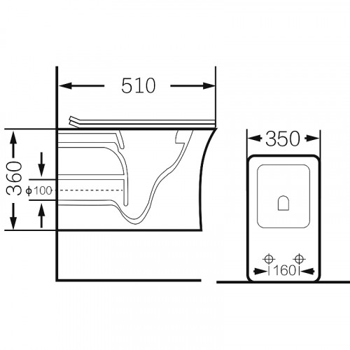 Унитаз Grossman GR-4461S подвесной с сиденьем Микролифт фаянс подвесной