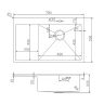Кухонная мойка Mixline Pro 78 R 552923 цвет Черный графит