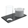 Стакан для зубных щеток Keuco Edition 400 11553139000 цвет черный хром шлифованный
