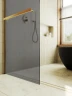 Душевая перегородка Maybah Glass MGD-712-3ш 1090x1950 в широком профиле Золото стекло графитовое матовое