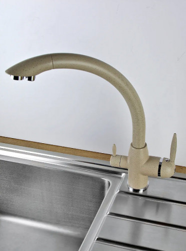 Смеситель для кухни Viko V-5214 Песочный латунь