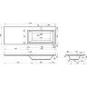Тумба с раковиной Эстет Dallas Luxe 140 R ФР-00002907 Белая МДФ / ЛДСП