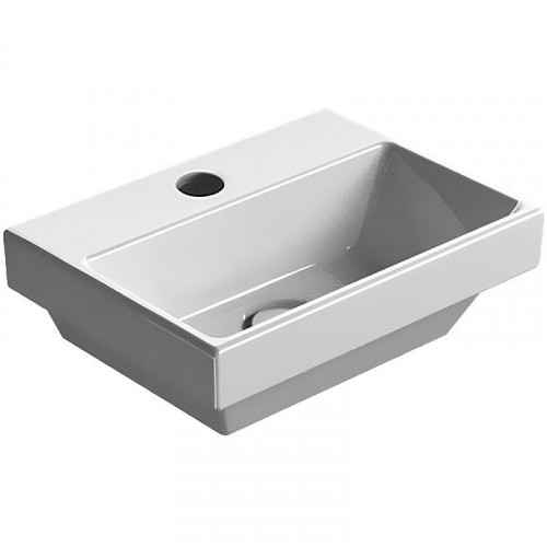 Раковина GSI Norm 35 8650111 Белая фаянс подвесная, полувстраиваемая