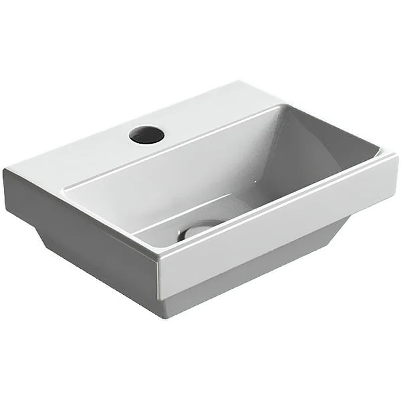 Раковина GSI Norm 35 8650111 Белая фаянс подвесная, полувстраиваемая