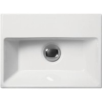 Раковина GSI Norm 35 8650111 Белая фаянс подвесная, полувстраиваемая