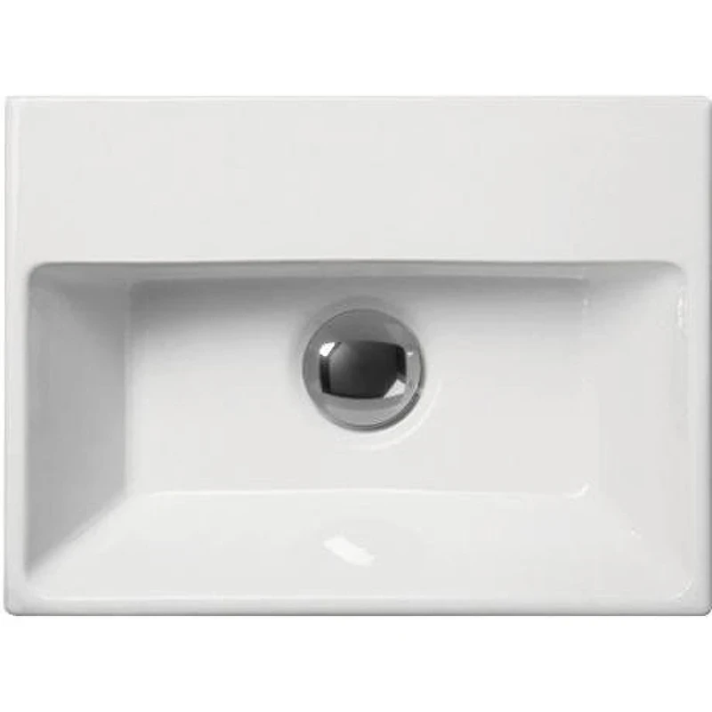 Раковина GSI Norm 35 8650111 Белая фаянс подвесная, полувстраиваемая