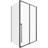Душевой уголок Allen Brau Fantasy 120x80 3.11006.31 + 3.11012.31 профиль Черный матовый стекло прозрачное