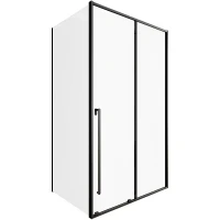 Душевой уголок Allen Brau Fantasy 120x80 3.11006.31 + 3.11012.31 профиль Черный матовый стекло прозрачное