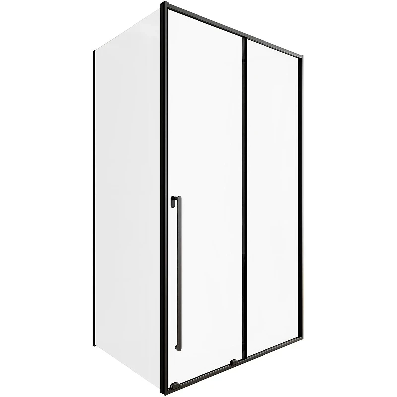 Душевой уголок Allen Brau Fantasy 120x80 3.11006.31 + 3.11012.31 профиль Черный матовый стекло прозрачное