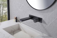 Смеситель для раковины Abber Rund AF8712B Черный матовый латунь встраиваемый