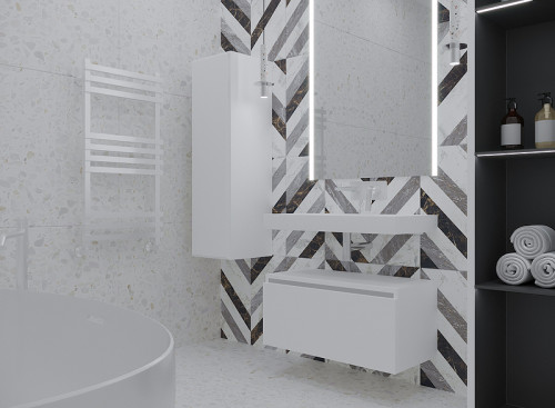 Тумба Boheme Armadi Art Vallessi UNO-S 60 897-060-W подвесная White МДФ / ЛДСП