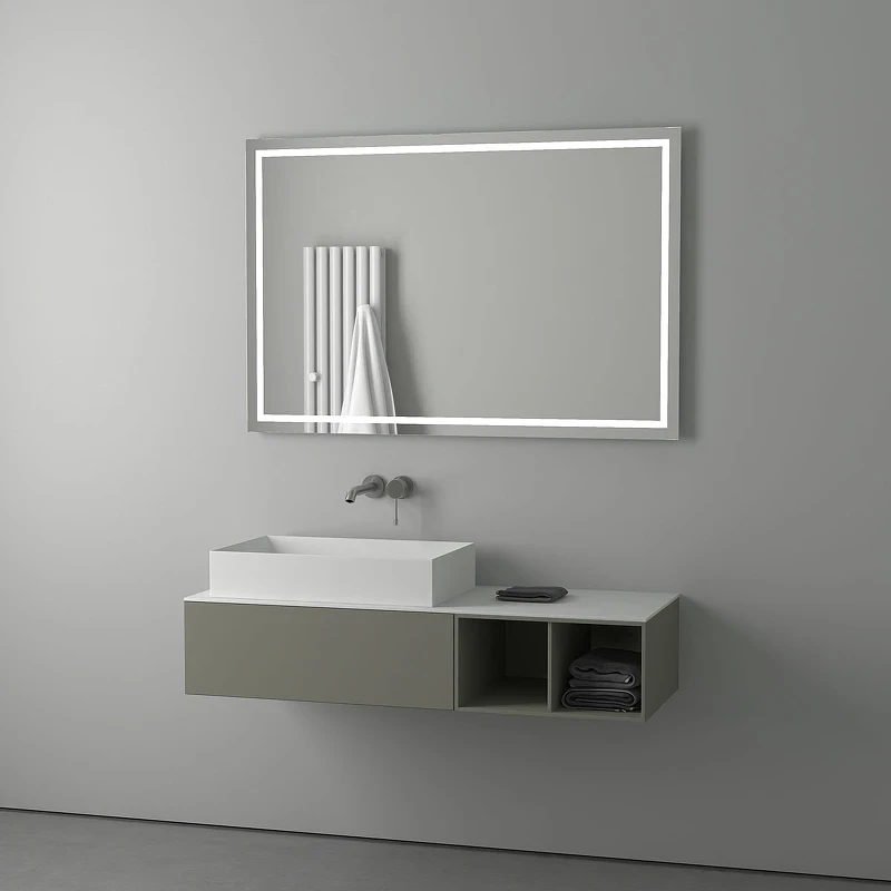 Зеркало Evoform Ledline 80x120 BY 2138 с подсветкой 35.5 W - без выключателя стекло