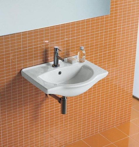 Раковина Hatria Sophie 56 Y0HG01 Белая фаянс подвесная, полувстраиваемая