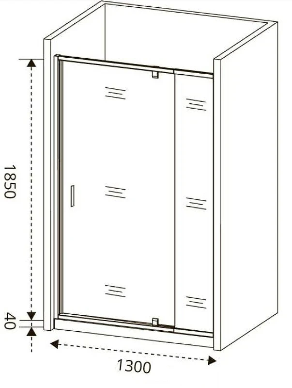 Душевая дверь Good Door Orion WTW-PD-130-G-CH 130 профиль Хром стекло Grape