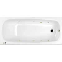 Акриловая ванна Whitecross Layla Slim 170x75 0122.170075.100.SOFT.GL с гидромассажем