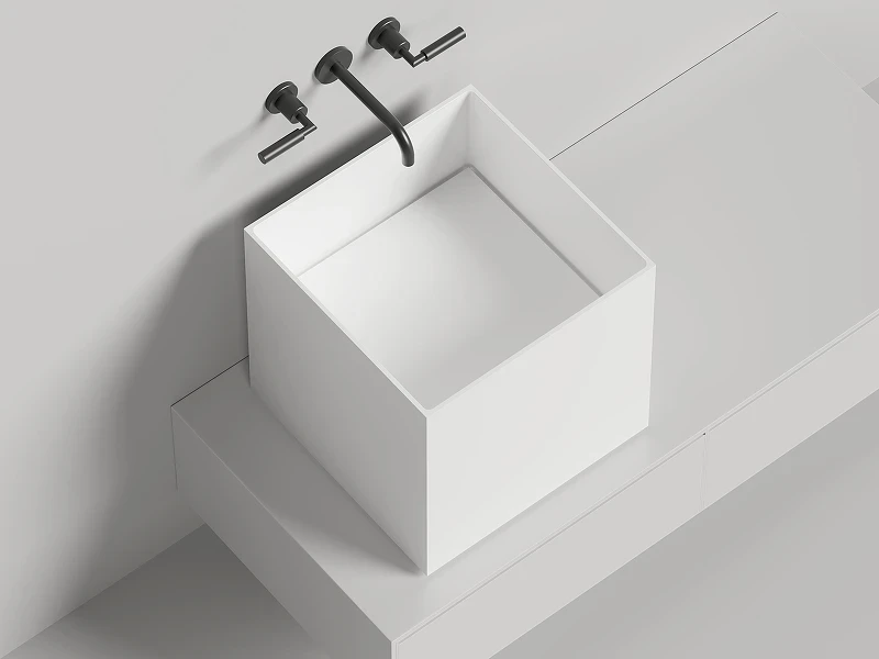 Раковина-чаша Salini Armonia Square 03 45 130523M цвет Белый матовый