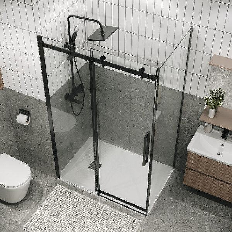 Душевой уголок Grossman Classic 160x100 120.K33.04.1610.21.00 профиль Черный матовый стекло прозрачное