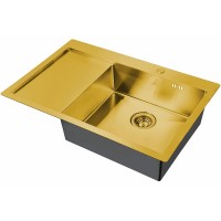 Кухонная мойка ZorG Steel Hammer 78 SH 7851-R BRONZE Бронза нержавеющая сталь встраиваемый