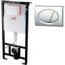 Комплект унитаза Ceramicanova Play CN3001 с инсталляцией Alcaplast Sadromodul AM101/1120-3:1 RU M71-0001 с сиденьем Микролифт и клавишей смыва Хром фаянс подвесной