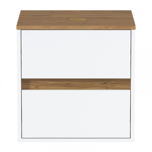 Тумба под раковину 1MarKa Veil 50 Ц0000035551 подвесная цвет Белая аляска Дуб вотан