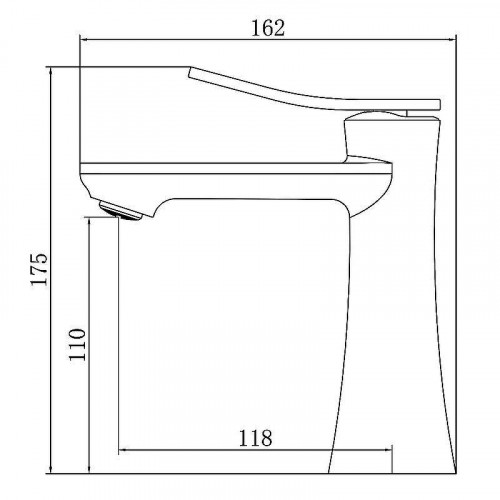 Смеситель для раковины Azario Escaro AZ-K1074B цвет Черный матовый