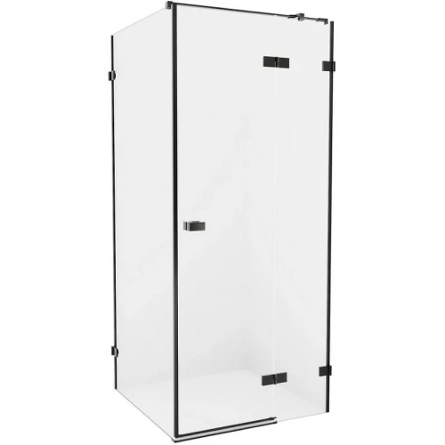 Душевой уголок New Trendy Avexa Black 100x110 R EXK-1593 профиль Черный стекло прозрачное