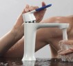 Смеситель для раковины Frap H34 F1034 Белый Хром латунь