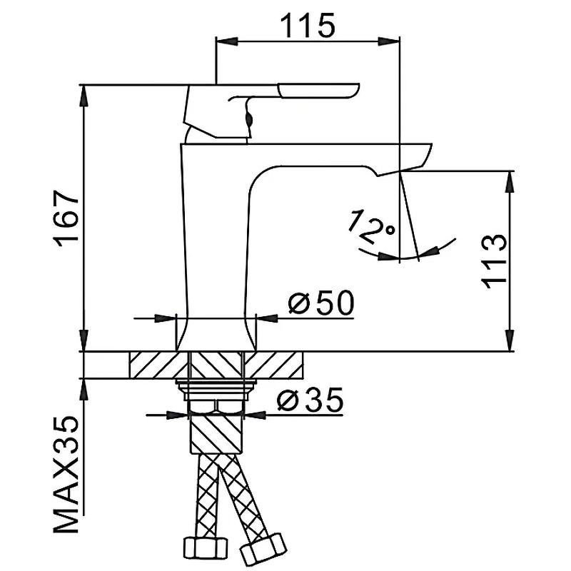 Смеситель для раковины Frap H34 F1034 Белый Хром латунь