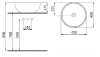 Раковина-чаша Bocchi Roma Vessel 45 1119-025-0125 Кофейная матовая фарфор накладная