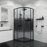 Душевой уголок Niagara Eco 90х90 NG-1007-14BLACK профиль цвет Черный матовый стекло прозрачное с рисунком