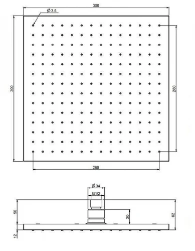 Верхний душ Fima Carlo Frattini Showerhead F2216/2SN цвет Никель брашированный