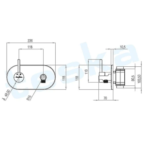 Гигиенический душ со смесителем Teska Alia BTK6600 Хром