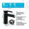 Смеситель для раковины Gappo G03-6 G1003-6 Черный матовый Хром латунь