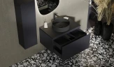 Тумба под раковину Jorno Stone 80 Stn.01.80/P/A/JR подвесная Антрацит МДФ / ЛДСП