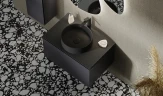 Тумба под раковину Jorno Stone 80 Stn.01.80/P/A/JR подвесная Антрацит МДФ / ЛДСП
