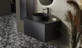 Тумба под раковину Jorno Stone 80 Stn.01.80/P/A/JR подвесная Антрацит МДФ / ЛДСП