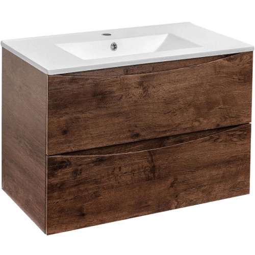 Тумба под раковину Vincea Mia 80 VMC-2MC800RW подвесная R.Wood МДФ / ЛДСП