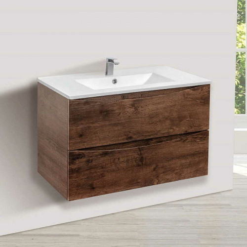 Тумба под раковину Vincea Mia 80 VMC-2MC800RW подвесная R.Wood МДФ / ЛДСП