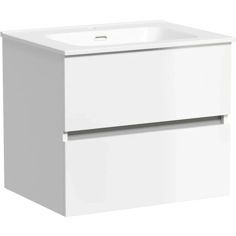 Тумба под раковину Sancos Urban 60 UR60W подвесная Белый глянец МДФ / ЛДСП