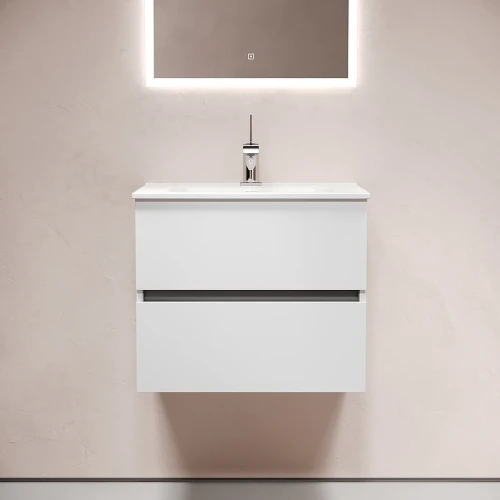 Тумба под раковину Sancos Urban 60 UR60W подвесная Белый глянец МДФ / ЛДСП