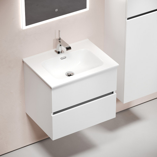 Тумба под раковину Sancos Urban 60 UR60W подвесная Белый глянец МДФ / ЛДСП