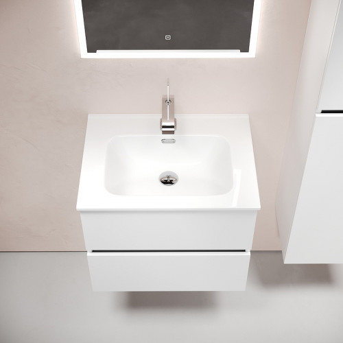 Тумба под раковину Sancos Urban 60 UR60W подвесная Белый глянец МДФ / ЛДСП